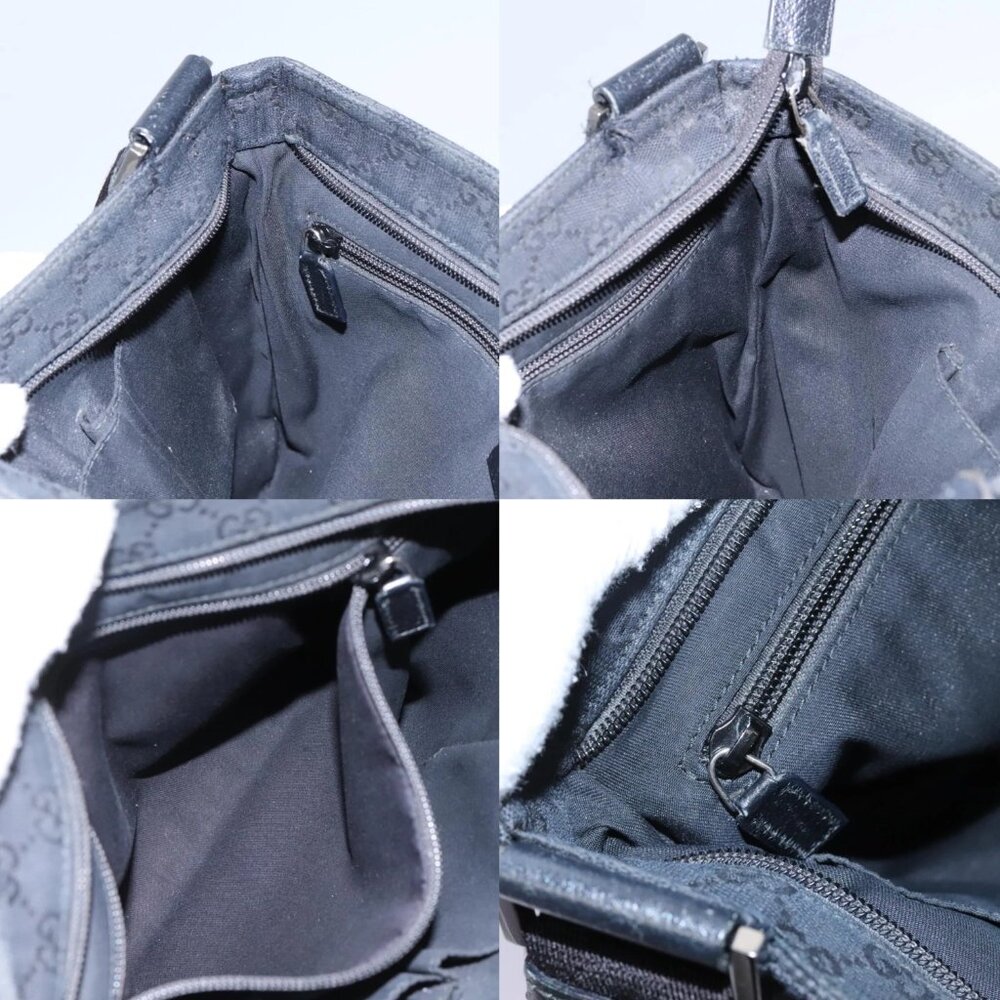 GUCCI GG Canvas Shoulder Bag Black Silver 256100 Auth ep8911 - Picture 12 of 14